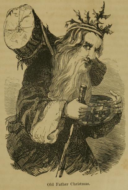 02 El viejo Papá Noel ilustración de un libro estadounidense del año 1855 