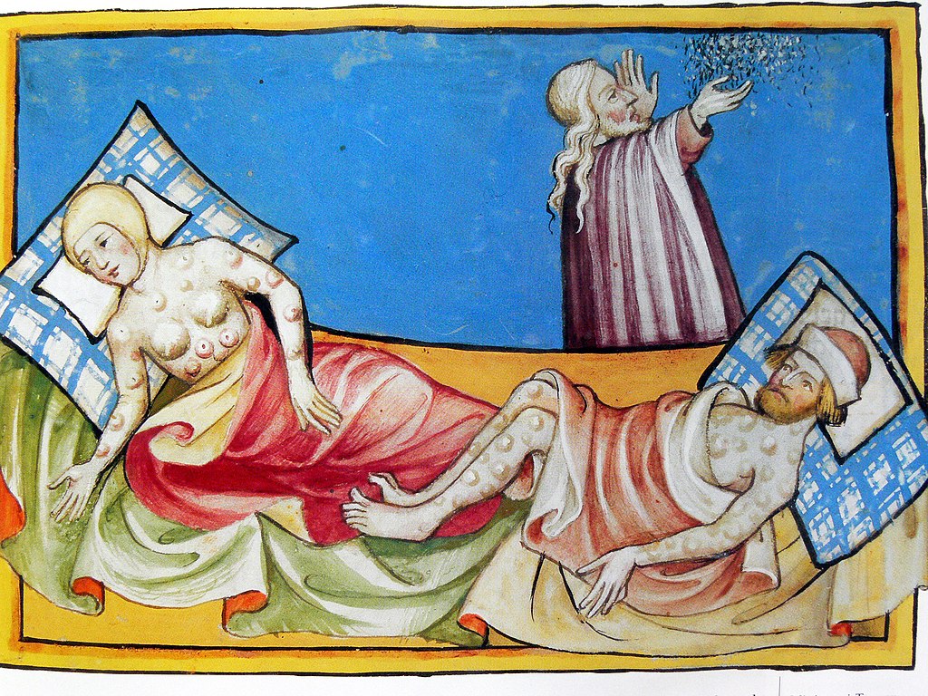 20 04 22 OP Pandemias en la historia de la humanidad 3 Ilustración de la Peste en la Biblia de Toggenburg 1411
